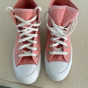 Converse Coral High-Top Sneakers, 7.5